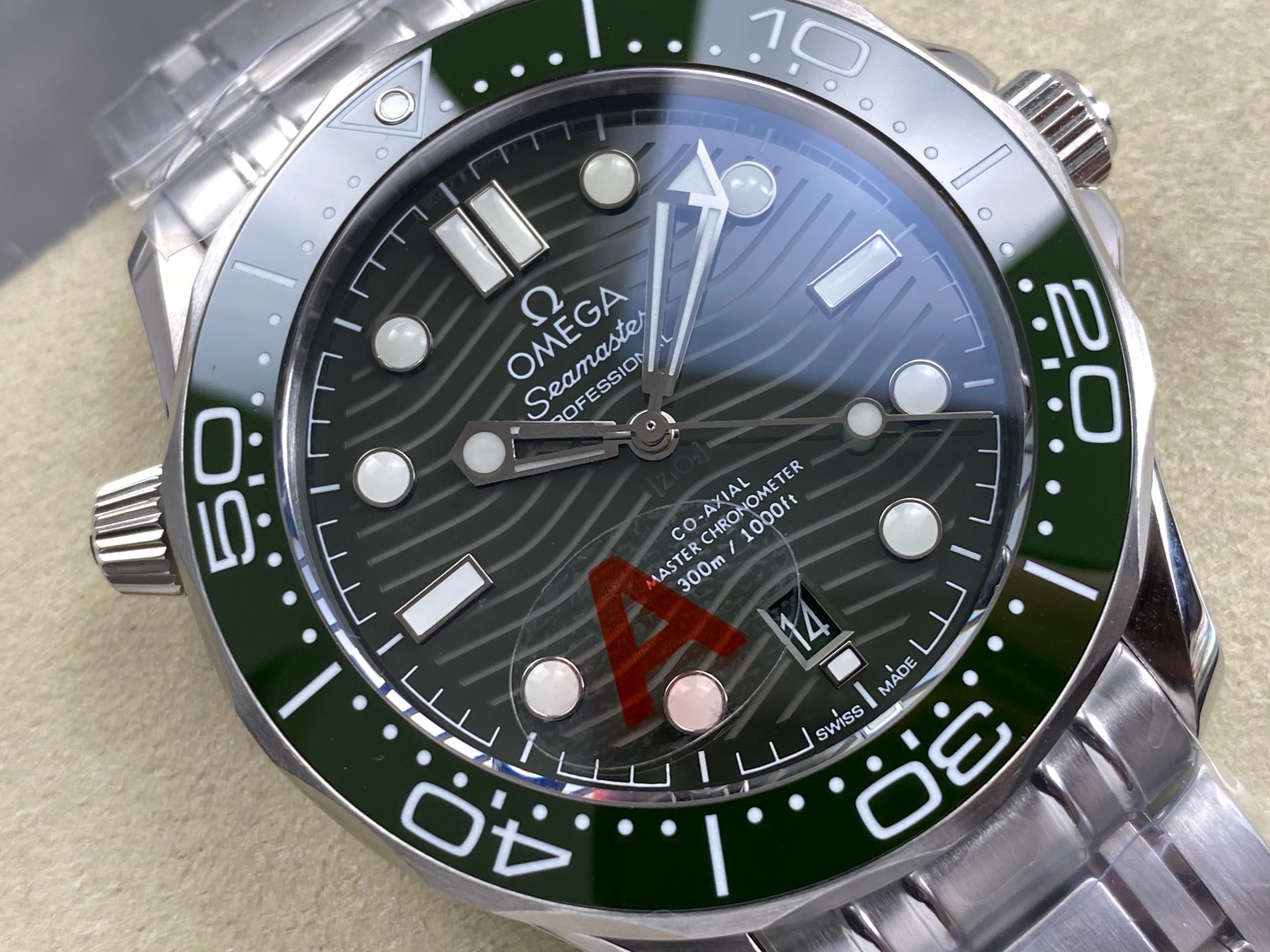 Omega Seamaster Diver 300 M Green Dial Watch