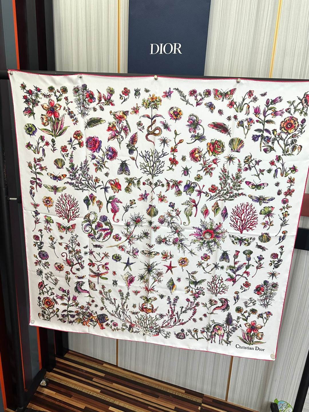 Dior 2026 Camo Papillon Scarf 90cm Colorful Silk 214990