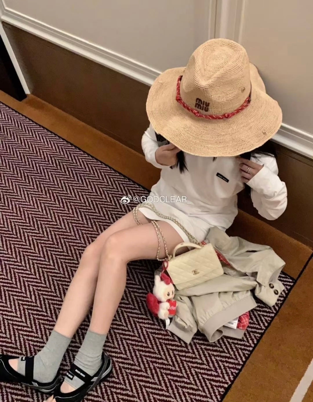 Miumiu Straw Cowboy Hat 221066