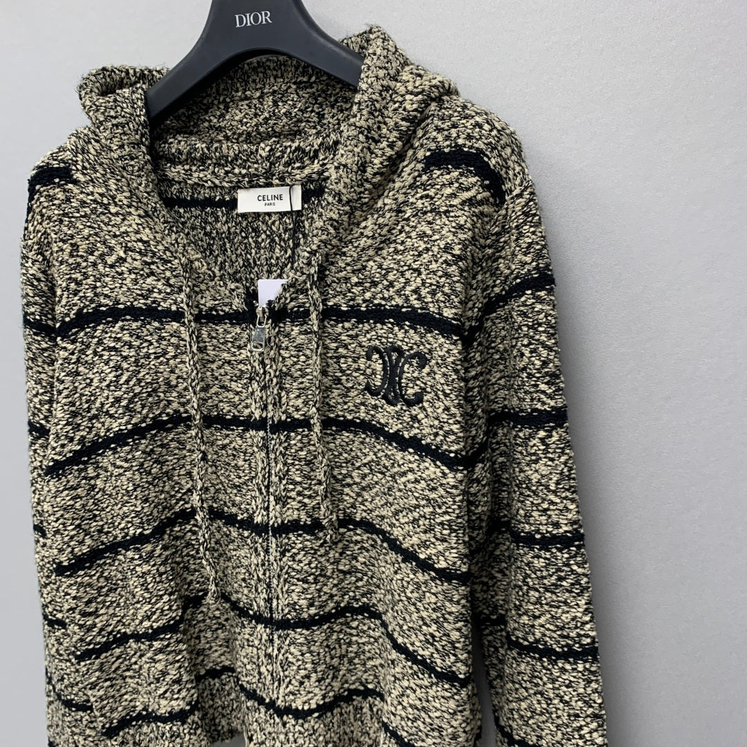 Celine 2026 Striped Hoodie Wool 429500