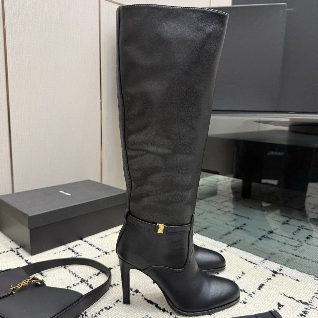 YSL 2026 Knee-High Boots 105mm Suede Leather 197301