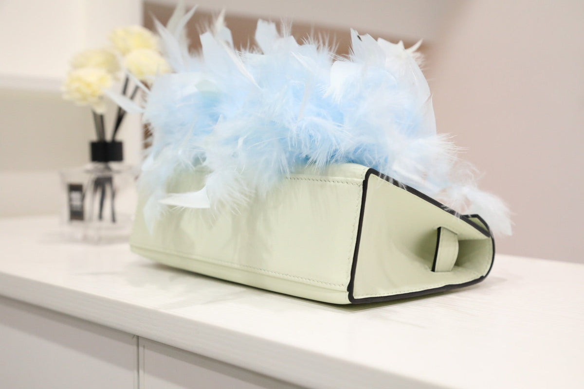High-end Hermes 2026 Kelly Pochette Feather 22cm Bag Swift Leather