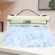 High-end Hermes 2026 Kelly Pochette Feather 22cm Bag Swift Leather