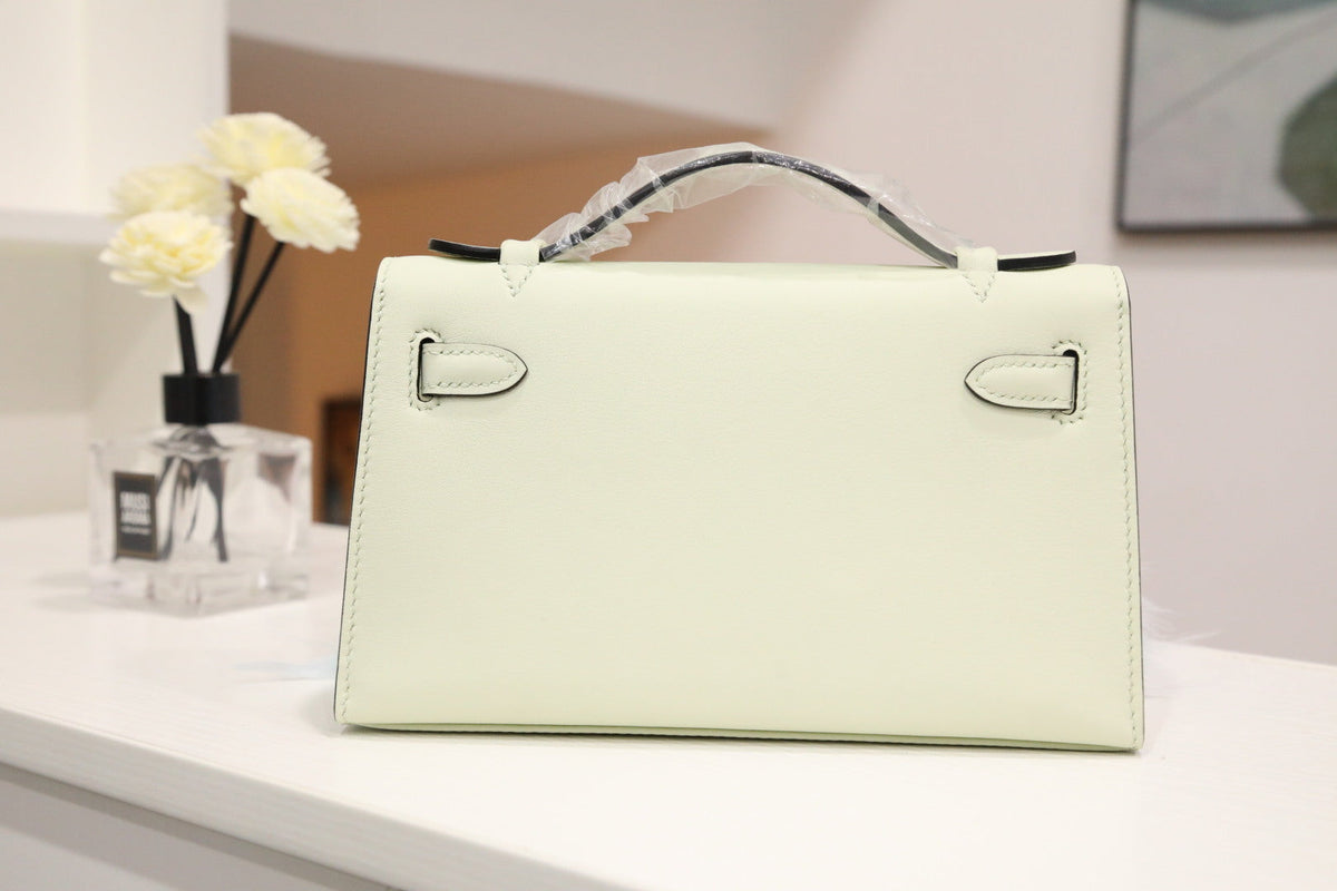 High-end Hermes 2026 Kelly Pochette Feather 22cm Bag Swift Leather