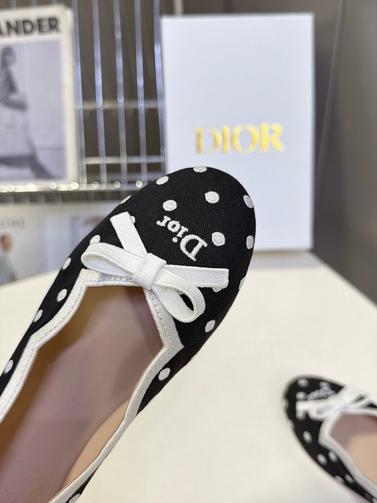 Dior 2026 Romance Round-Toe Ballet Flat Fabric 114007