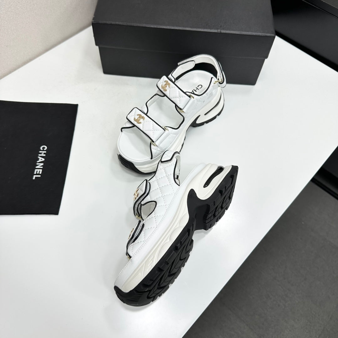 Channel 2026 Chunky Sport Sandals 65mm Patent Calfskin 894909