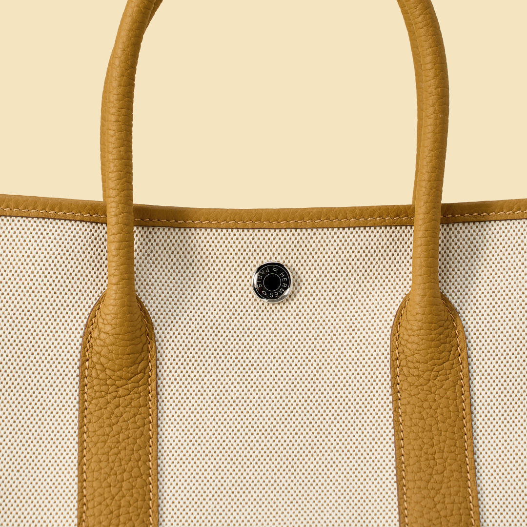 High-end Hermes 2026 Garden Party 30cm Bag Dutch Leather Canvas
