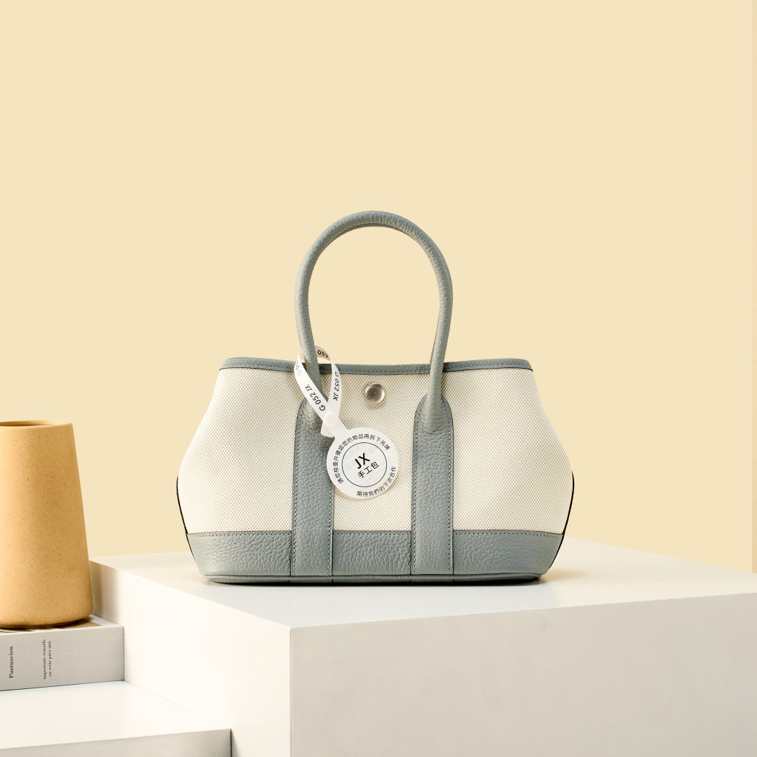 High-end Hermes 2026 Garden Party 23cm Bag Dutch Leather Canvas