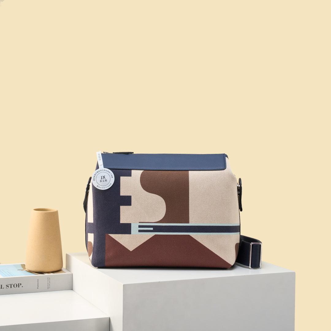 High-end Hermes 2026 R.M.S 12H Bag 30cm Canvas/Togo Leather