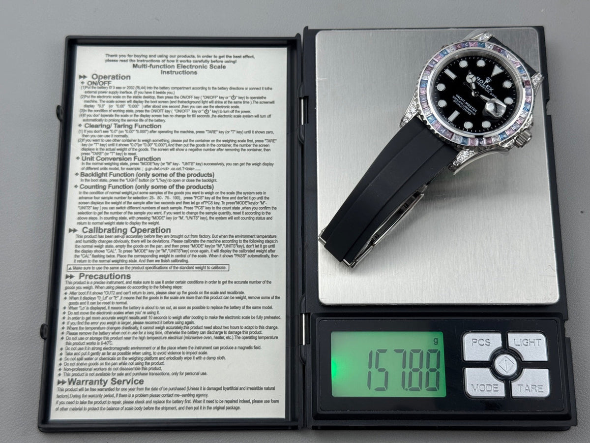 Rolex Yacht-Master 42mm Black Dial Multi Color Diamond
