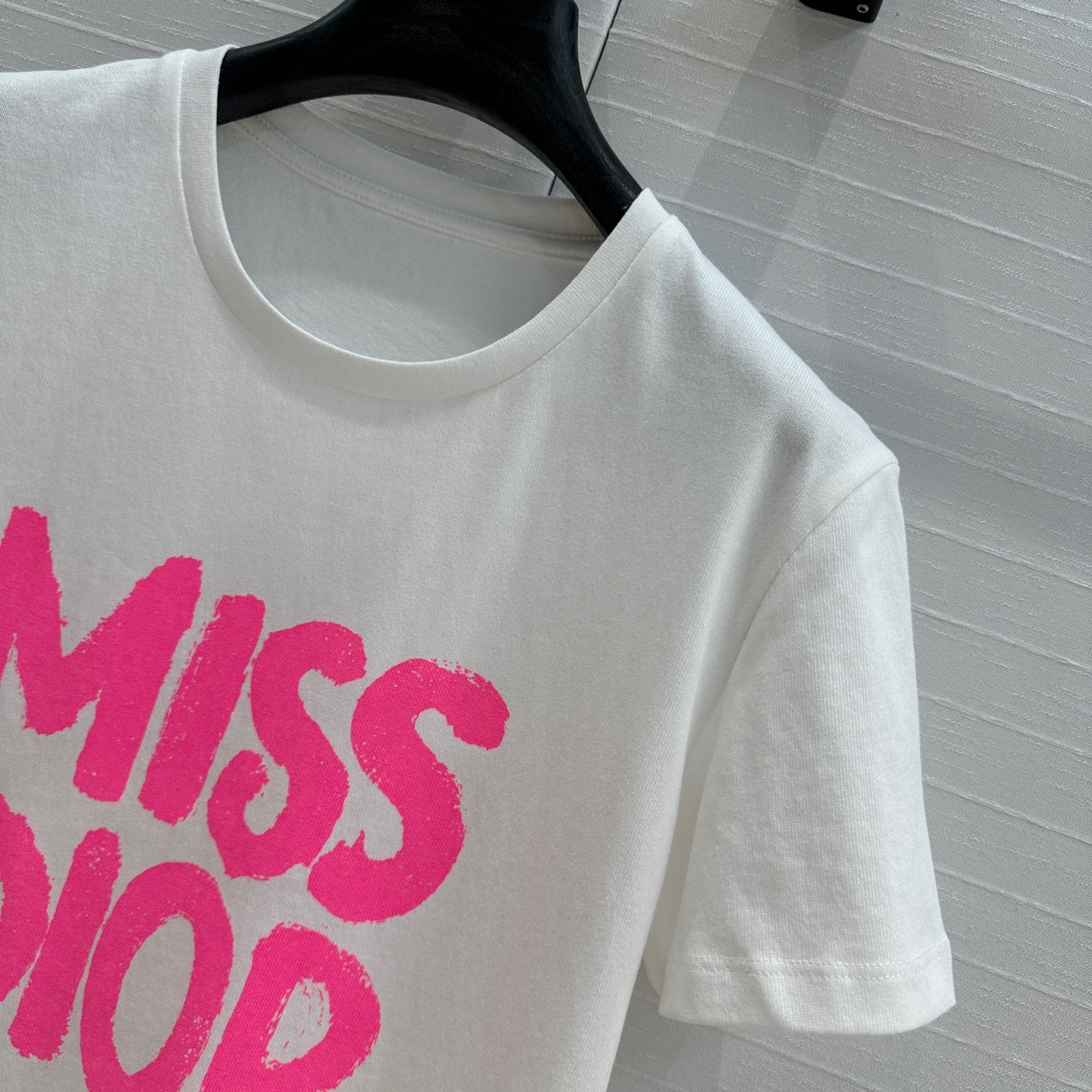 CD 25 Miss Dior T-shirt White Pink Cotton