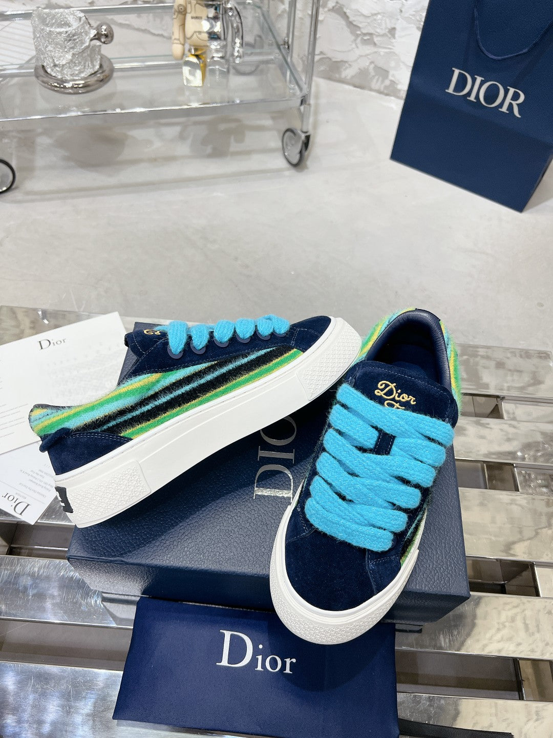 CD B33 Sneaker 30mm In Colorful Suede  100654