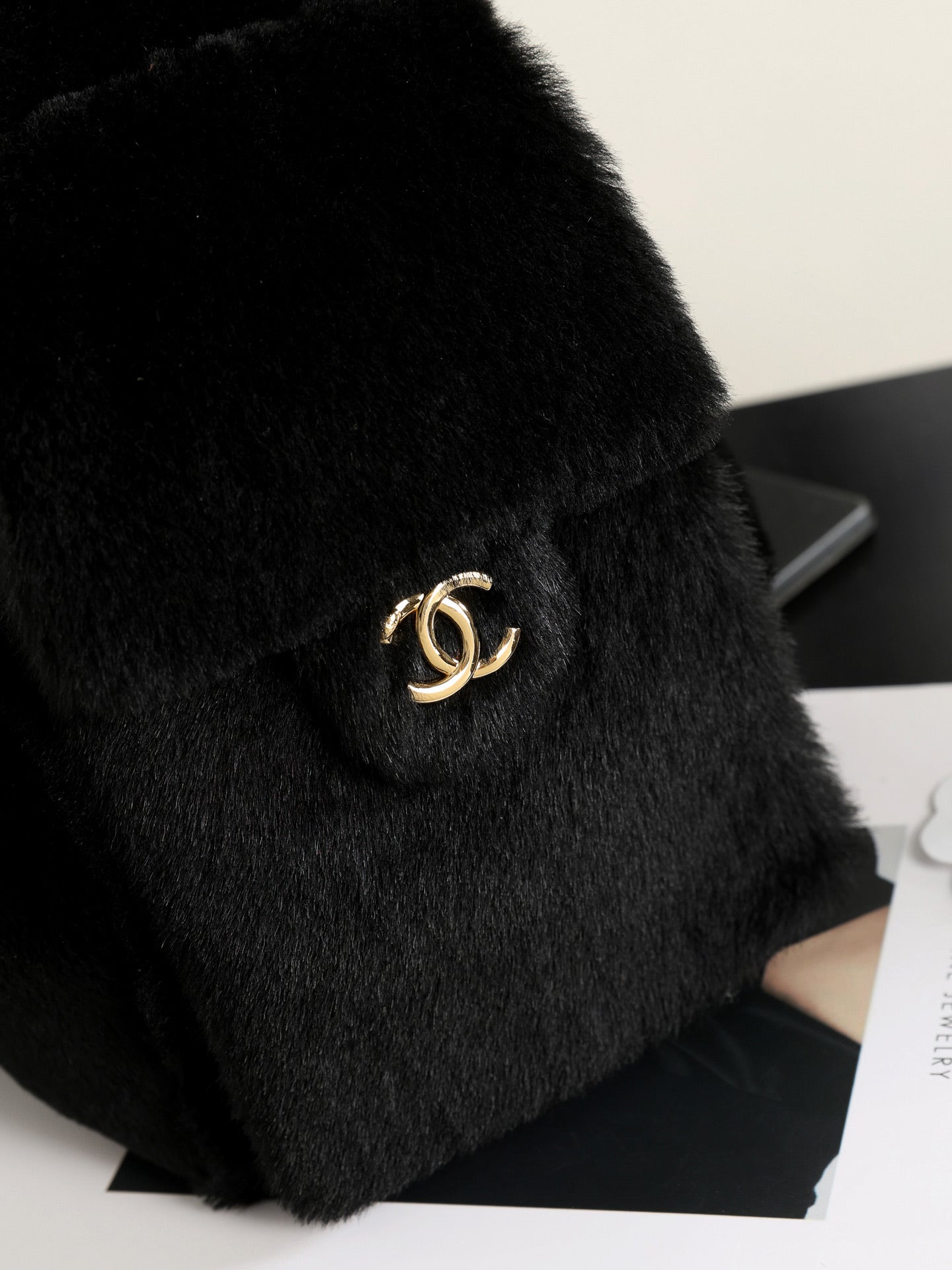 Chanel 2026 Hobo Bag 22cm Black Ponyhair