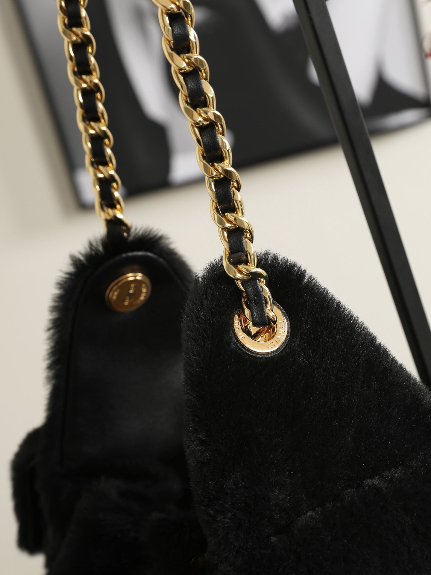 Chanel 2026 Hobo Bag 22cm Black Ponyhair