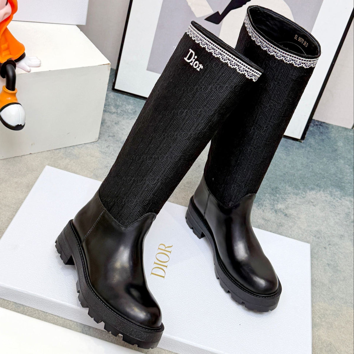 Dior 2026 Dentelle Boot Black Leather 141047