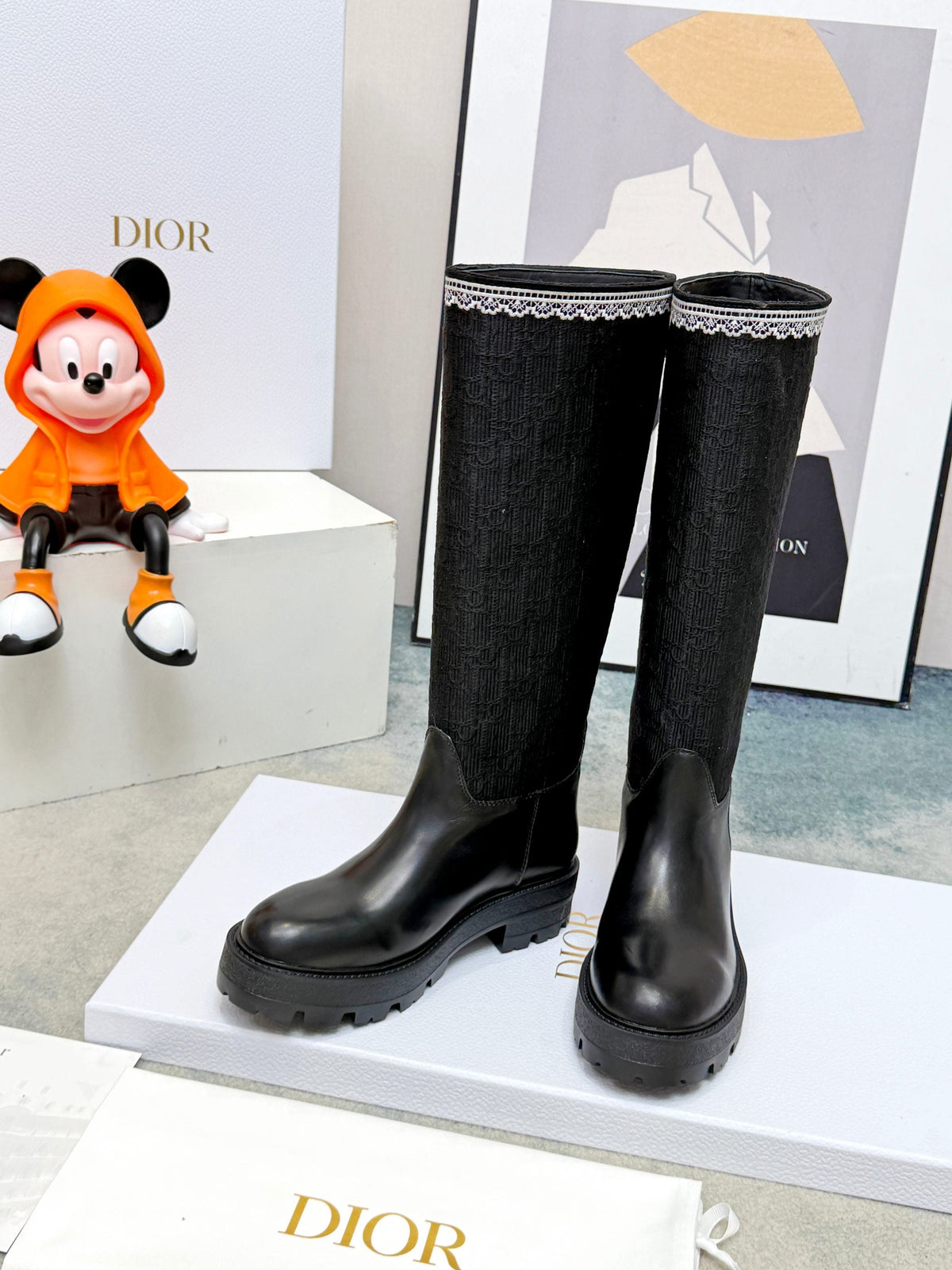 Dior 2026 Dentelle Boot Black Leather 141047