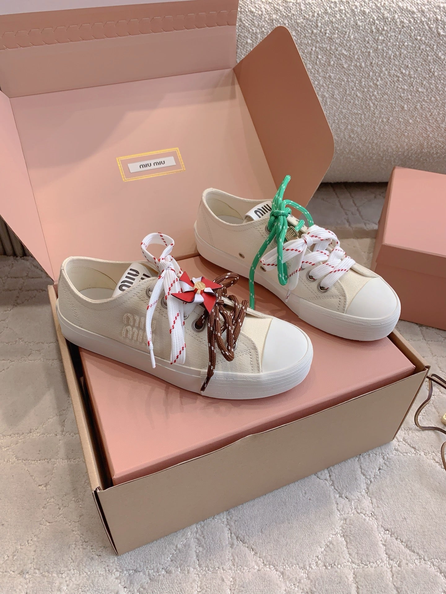 Miu Miu 2026 Washed Sneakers Canvas 976980