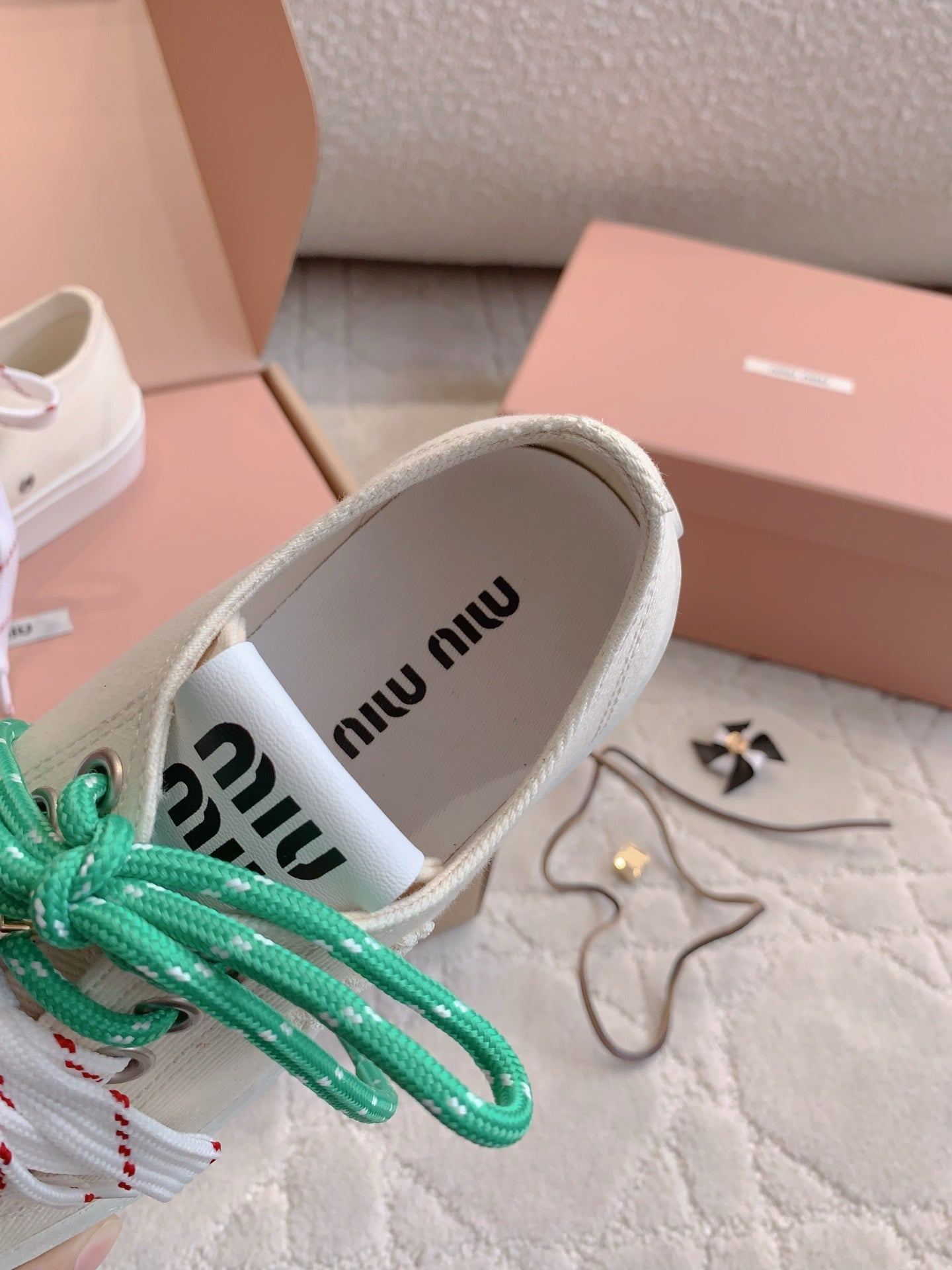 Miu Miu 2026 Washed Sneakers Canvas 976980