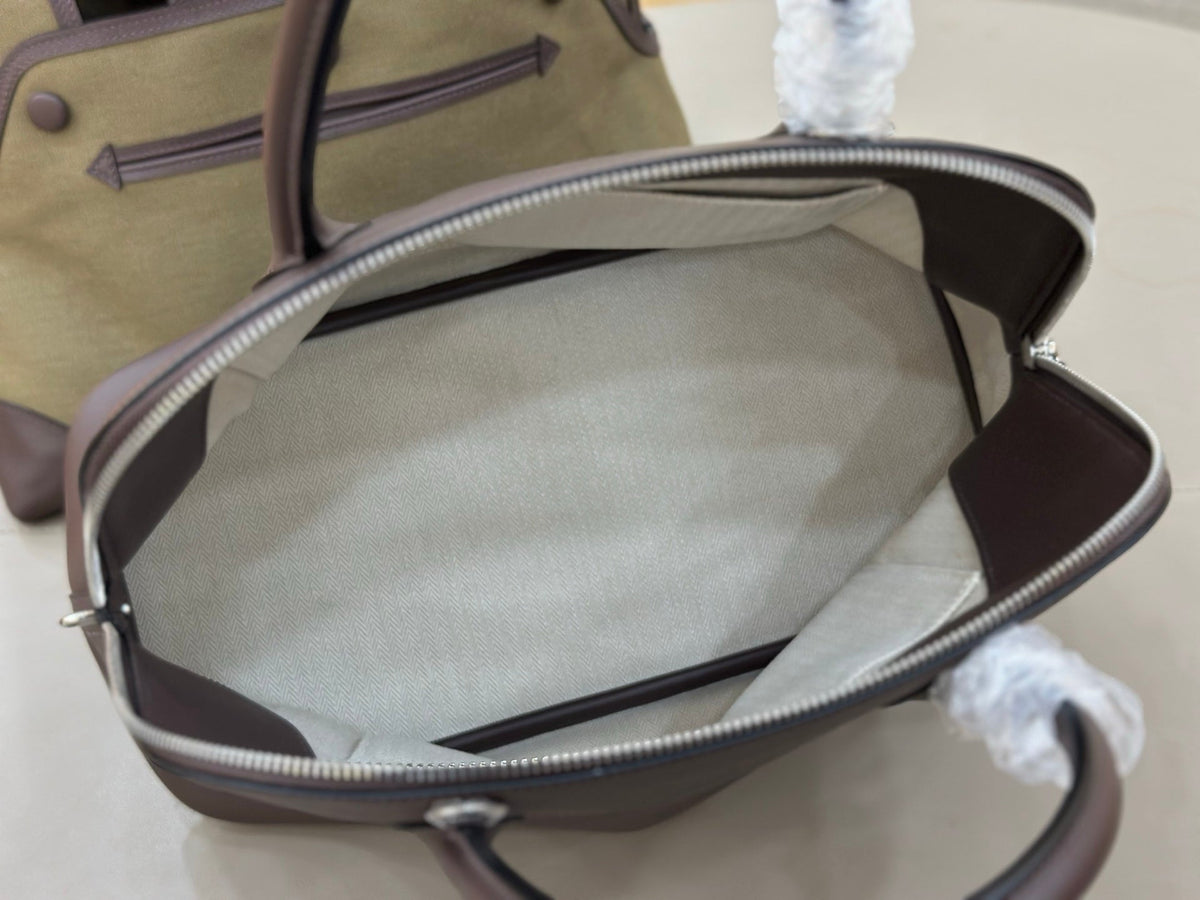 High-end Hermes 2026 Cargo Bolide 31cm Bag Canvas/Swift Leather