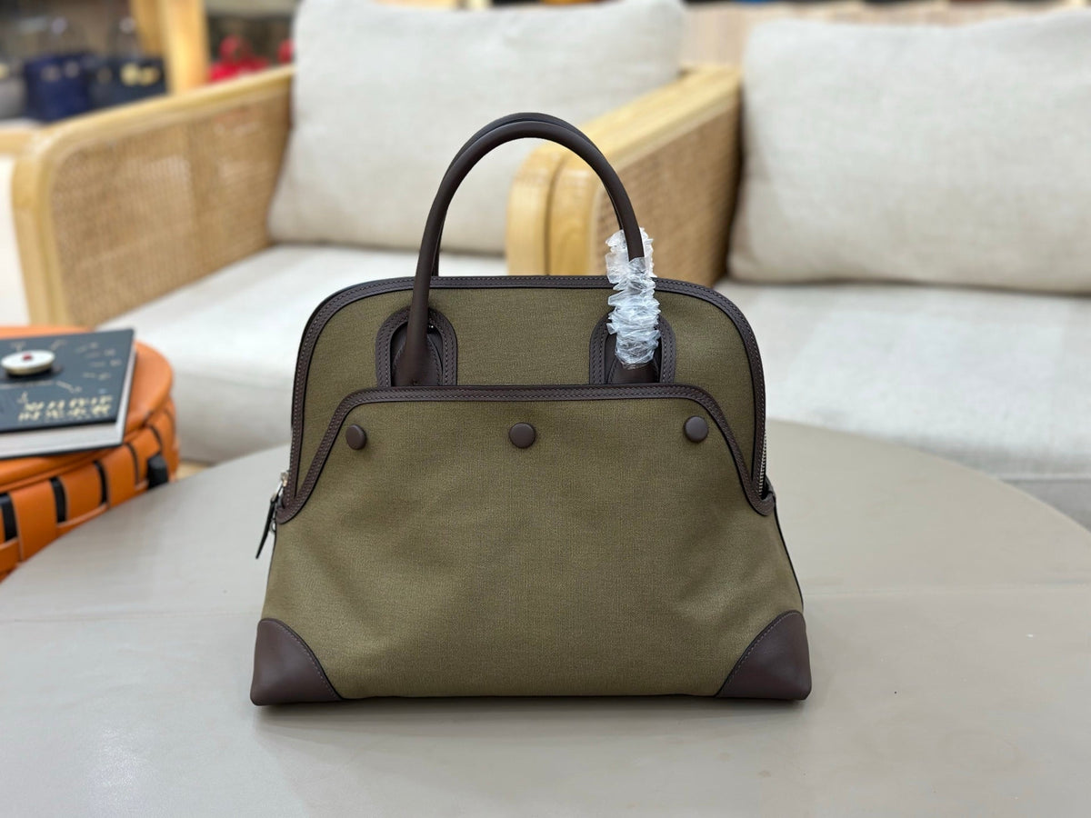High-end Hermes 2026 Cargo Bolide 31cm Bag Canvas/Swift Leather