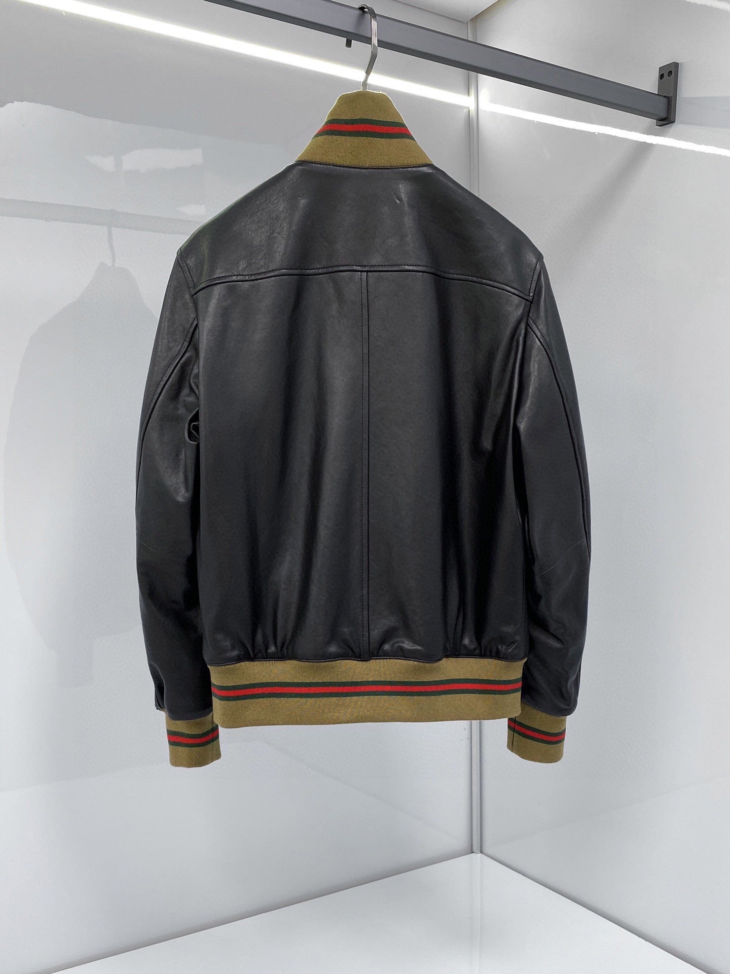 Gucci Jacket Black Lambskin 298820