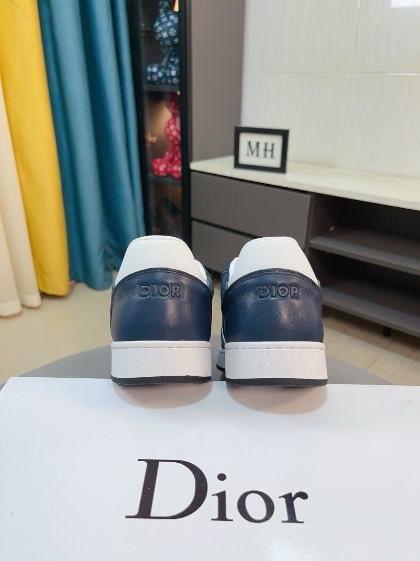 CD B27 LOW-TOP SNEAKER NAVY MONOGRAM CALFSKIN