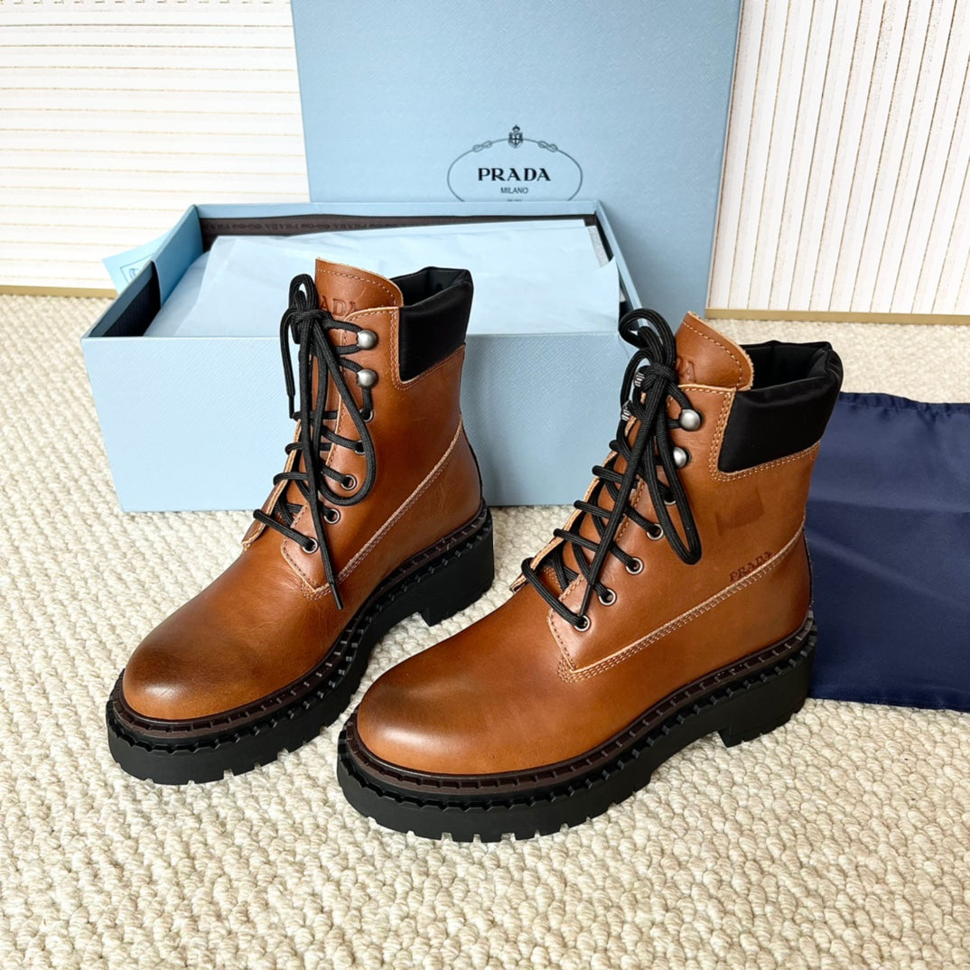 Prada 2026 Re-Nylon Ankle Boots Cowhide 149578