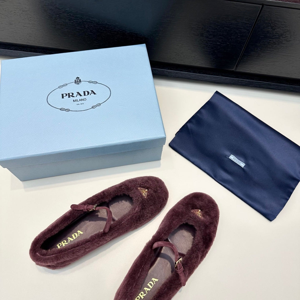 Prada 2026 Ballet Flat Wool 149590