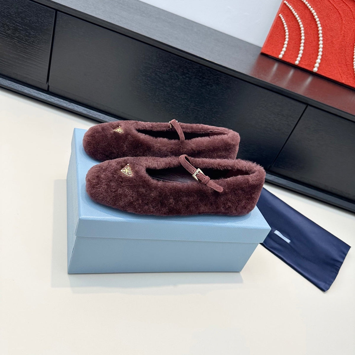 Prada 2026 Ballet Flat Wool 149590