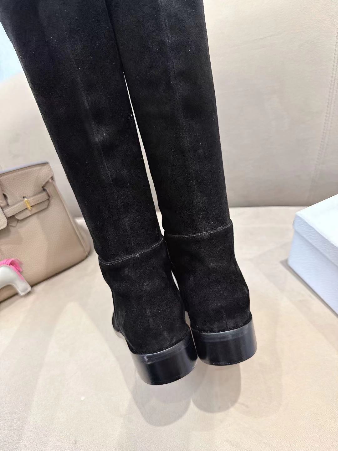 Dior 2026 D-Town Boots Black Suede Leather 139827