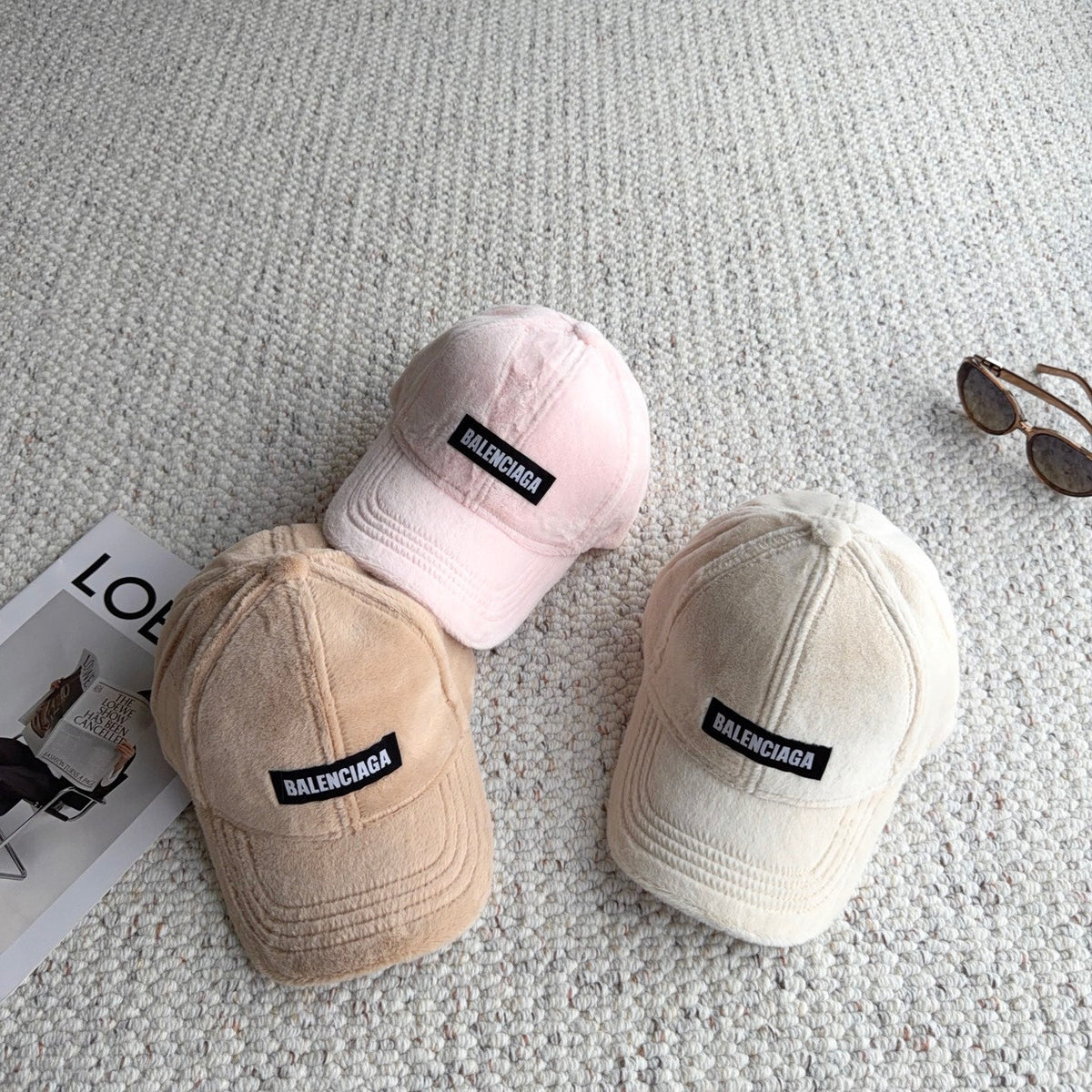 Balenciaga Furry Baseball Cap Hat 515556