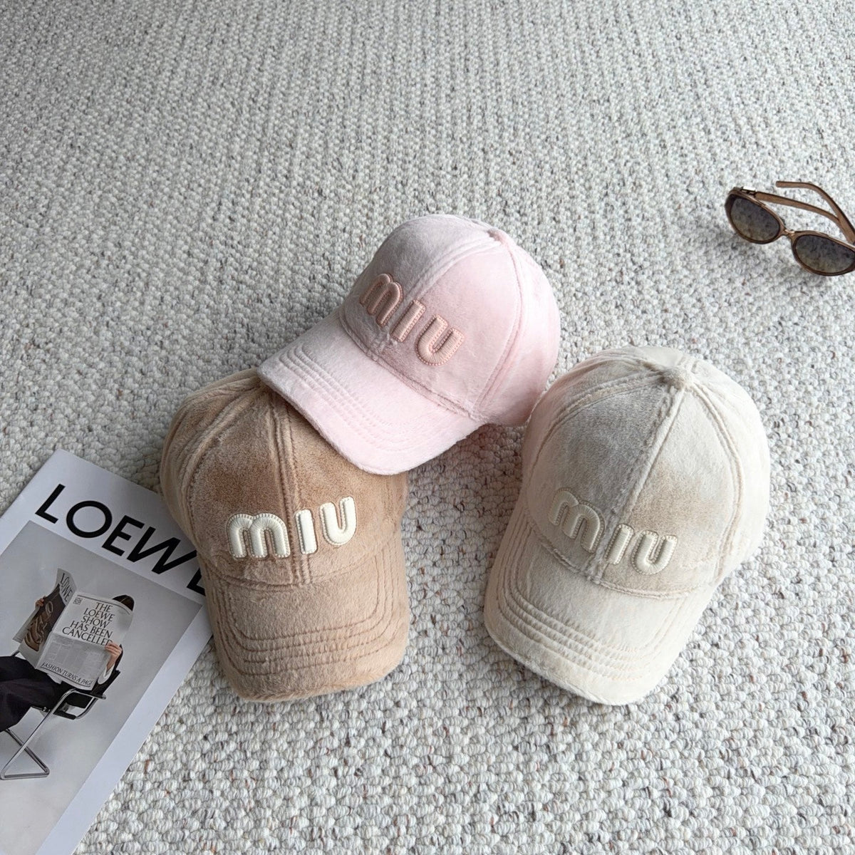 Miumiu Fleece Baseball Cap 515563
