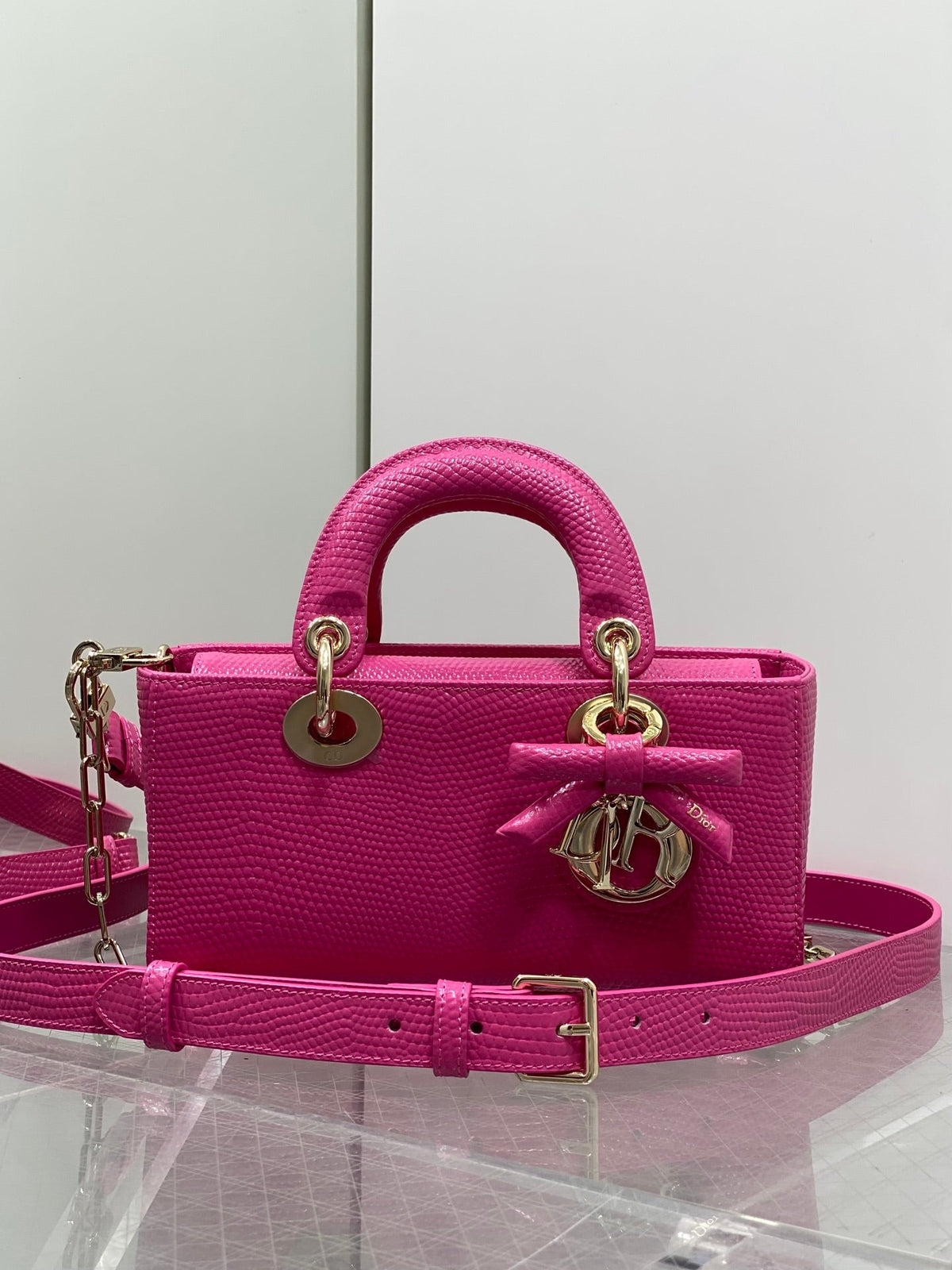 Dior 2026 Lady Butterfly Knot Bag 22cm Leather 408708