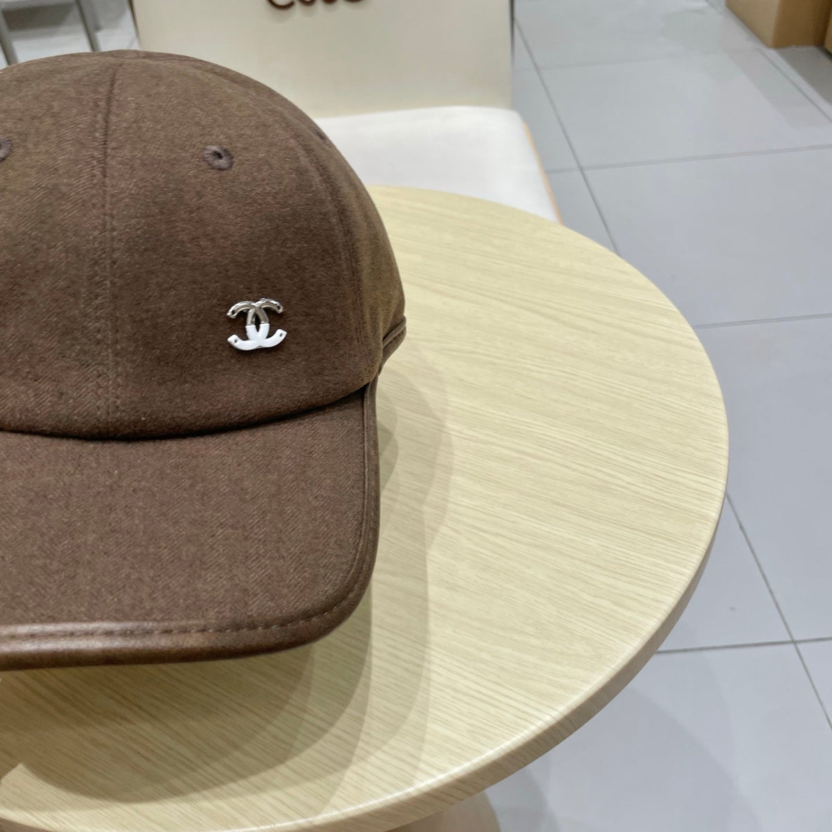 Chanel Felt Baseball Cap Hat 491964