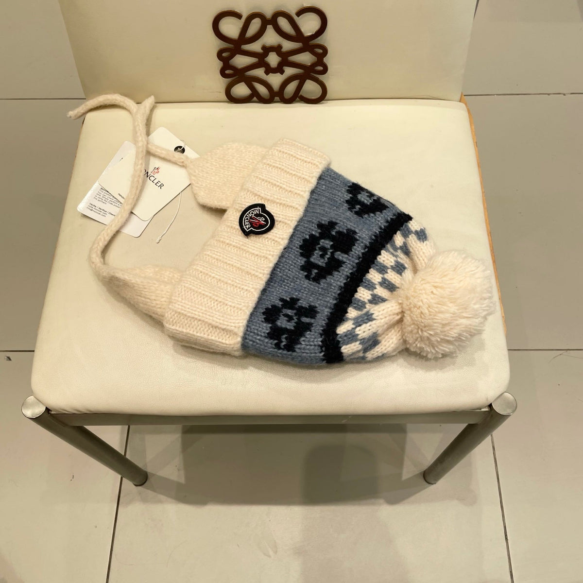 Moncler Knitted Chullo Beanie Hat 497700