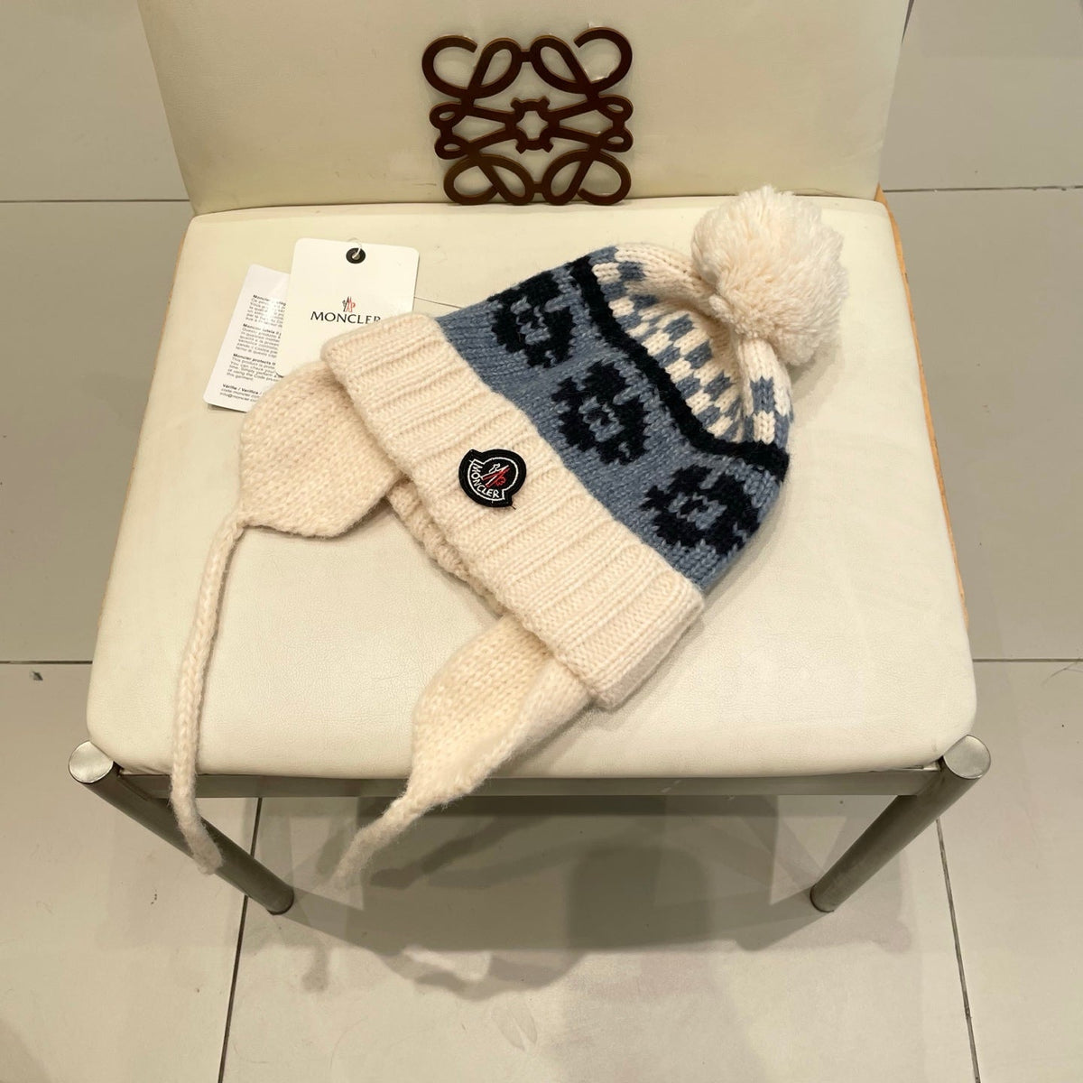 Moncler Knitted Chullo Beanie Hat 497700