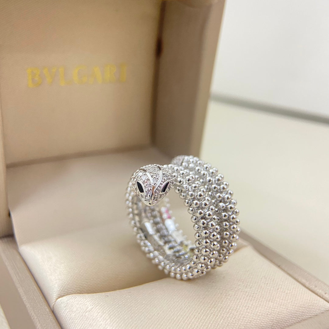 BVL Triple Beaded Diamond Snake Ring