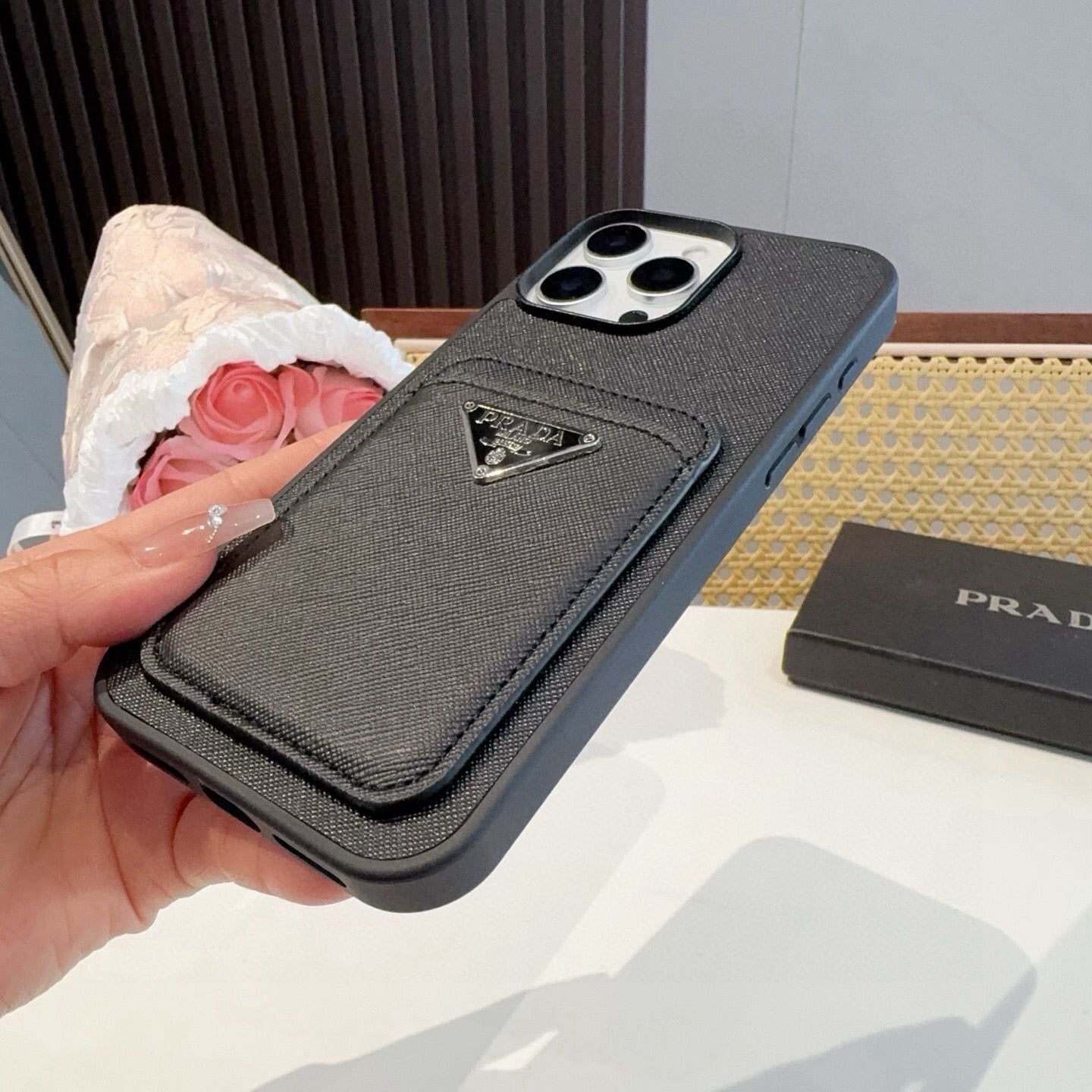Prada 2-in-1 Sim Card Slot Phone Case 395084