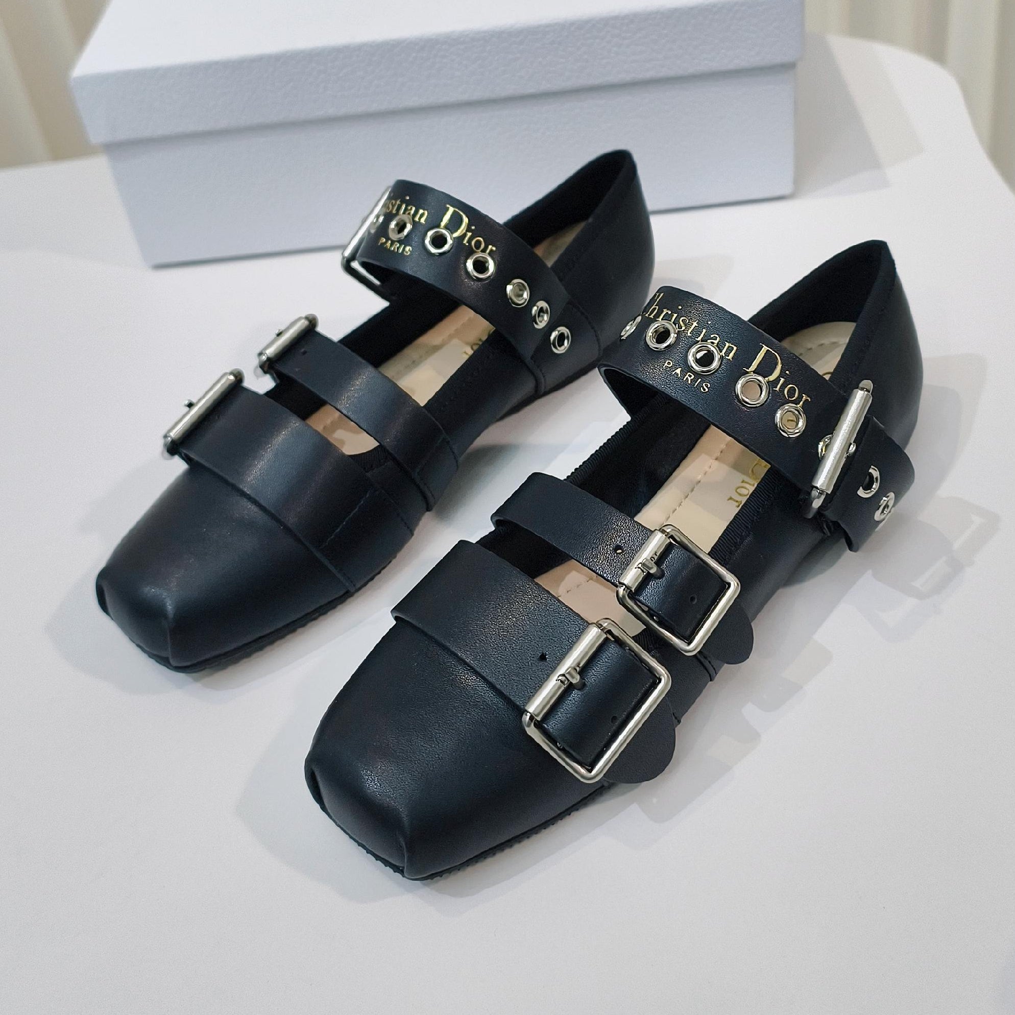 Dior 2026 Mary Jane Flats Suede Calfskin 927880