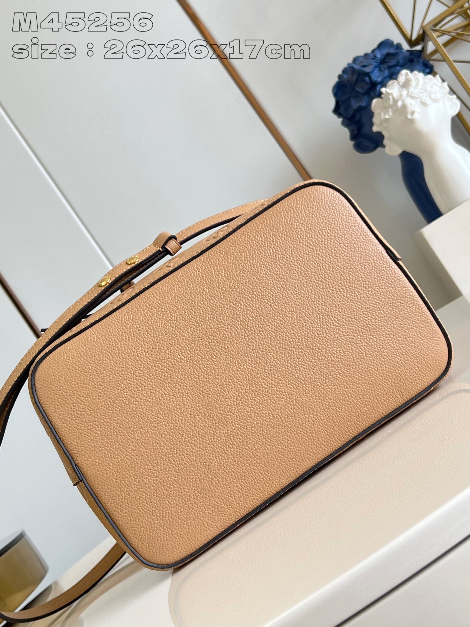 LV Neo Noe Bucket Bag 26cm Brown White Monogram Empteinte Calfskin