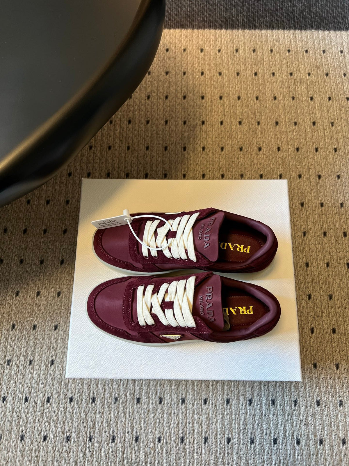 Prada 2026 Downtown Bold Sneakers Suede Fabric 151215