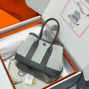 HM Neo Garden 23 bag Gray Canvas and Negonda Calfskin 243337