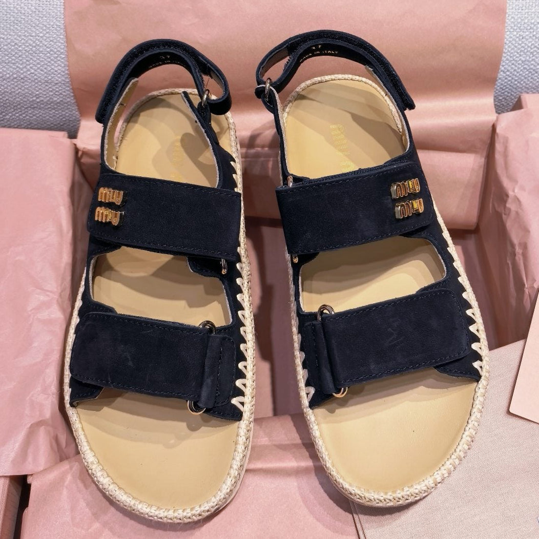 Miu Miu 2026 Strappy Sandals Suede 155479