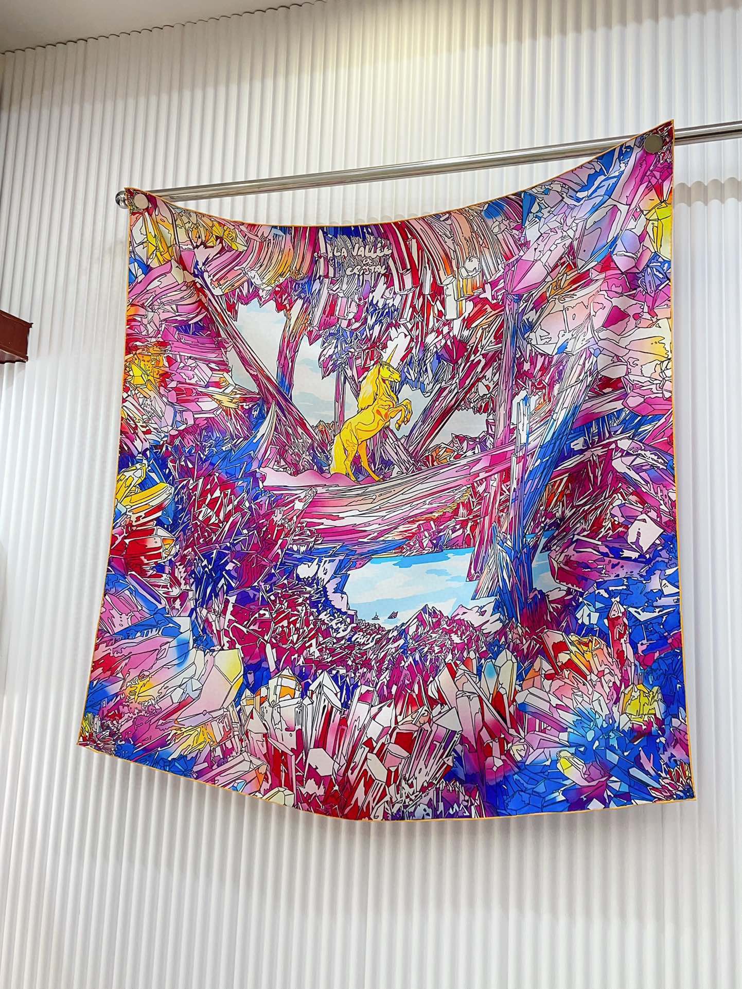 La Vallee De Cristal Scarf 90 CM Colorful Silk Twill 347389