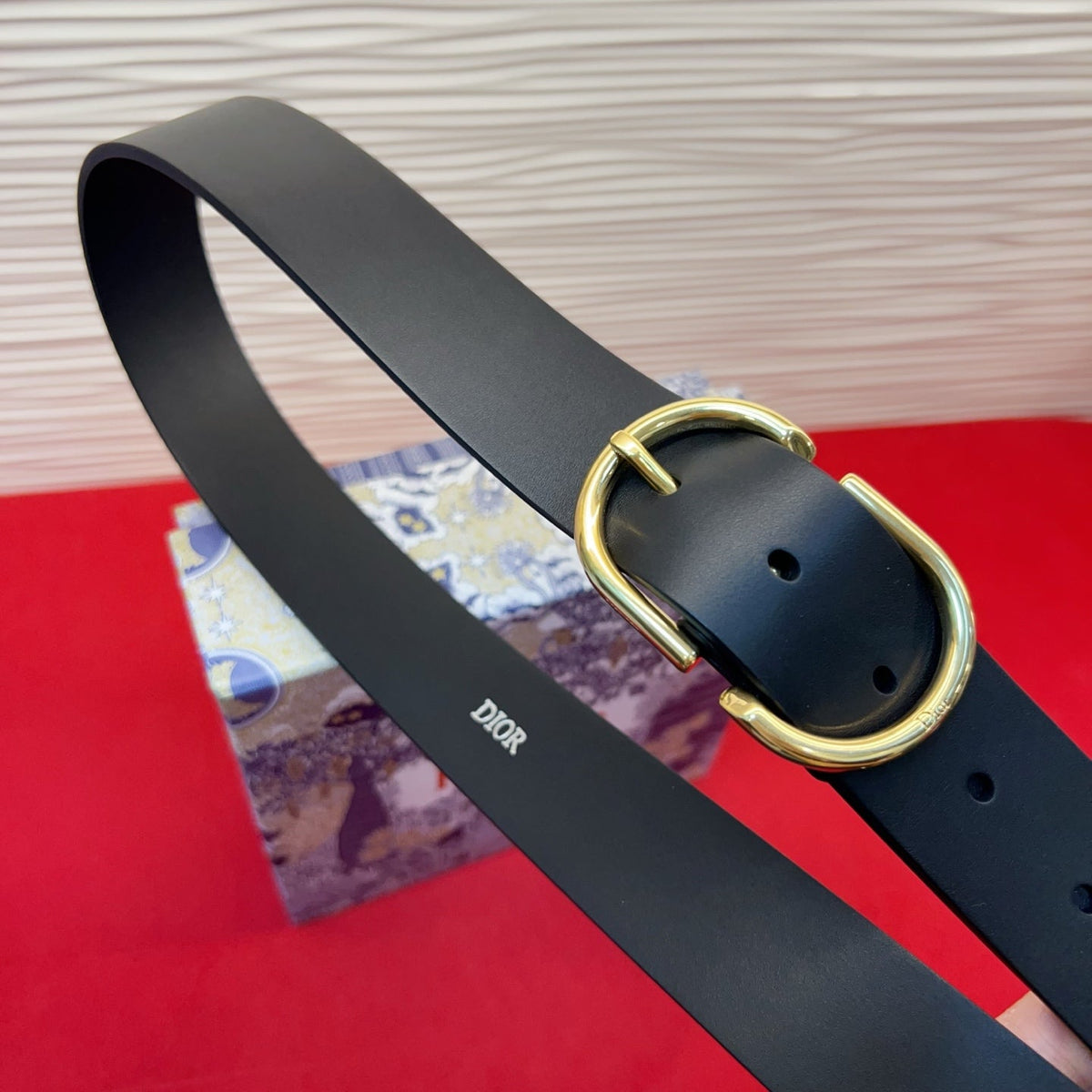 Dior 2026 Oval Buckle Belt 35mm Leather