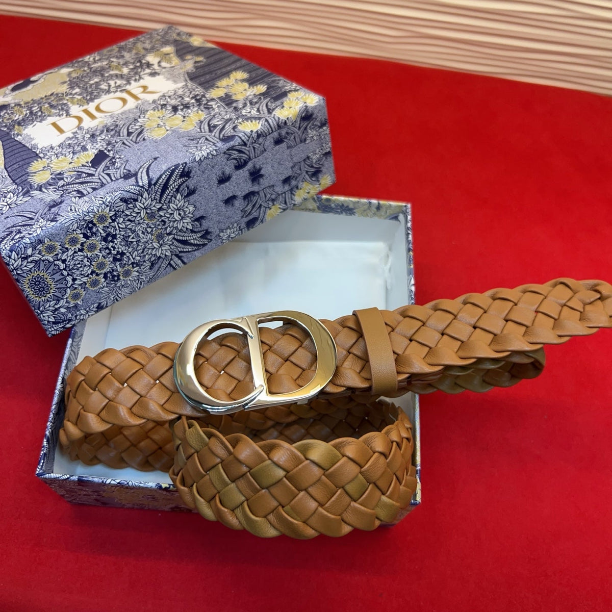 Dior 2026 Braided Belt 35mm Lambskin