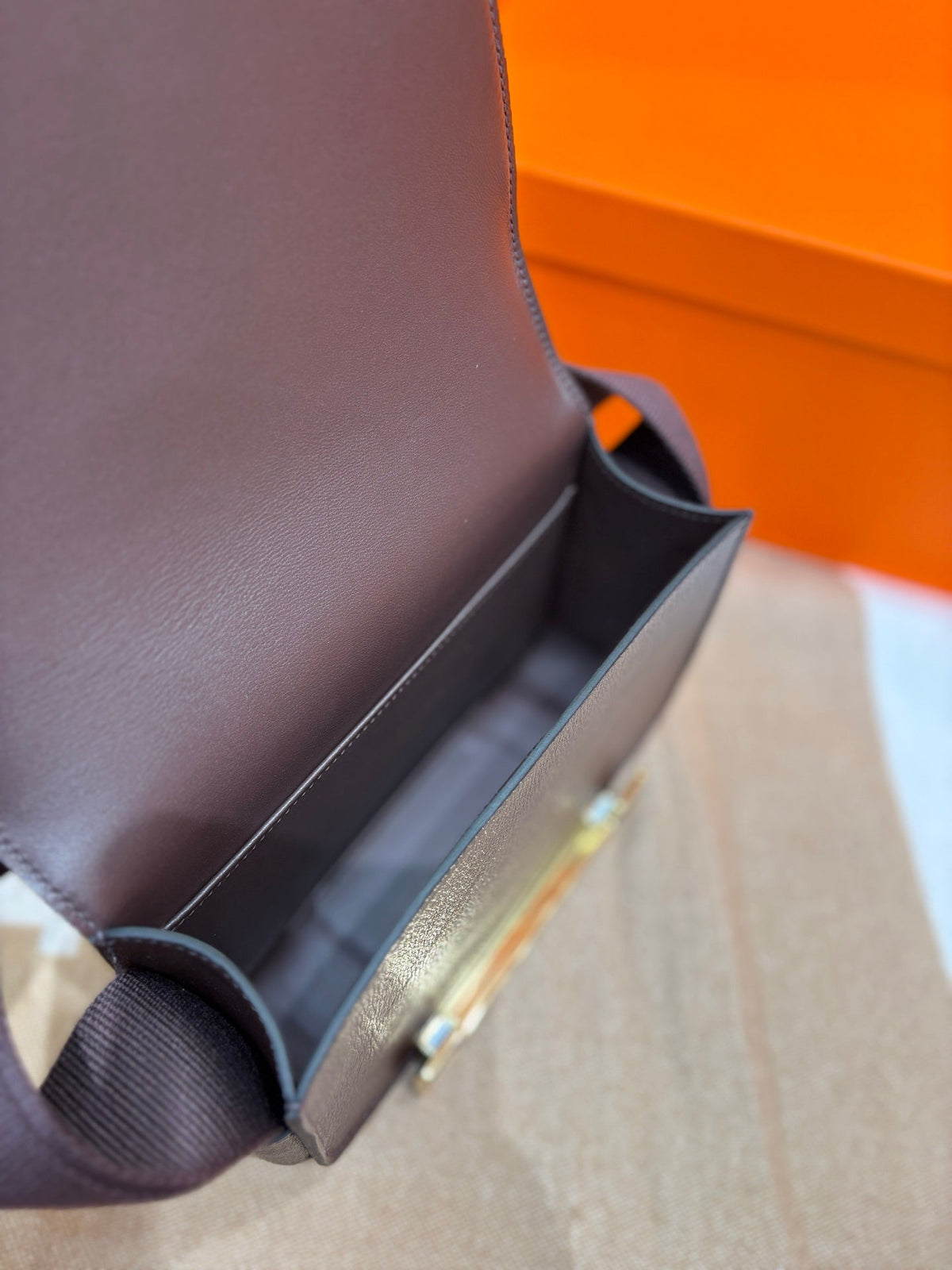 High-end Hermes 2026 Geta Bag 20cm Evercolor Calfskin