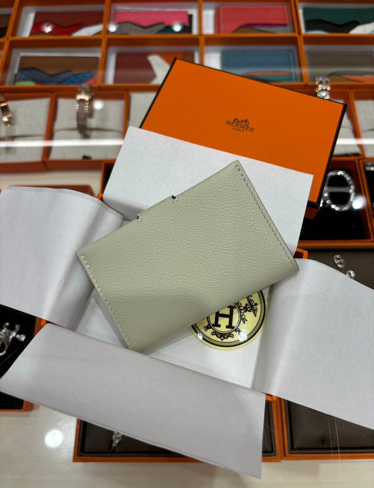 High-end Hermes 2026 R.M.S Card Holder Evercolor Leather
