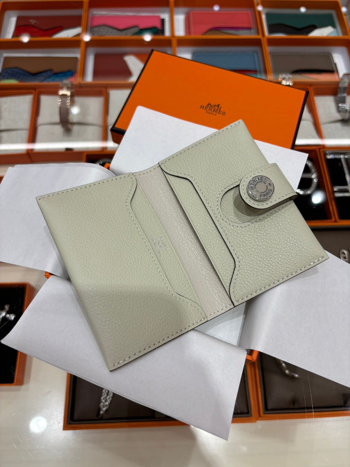 High-end Hermes 2026 R.M.S Card Holder Evercolor Leather