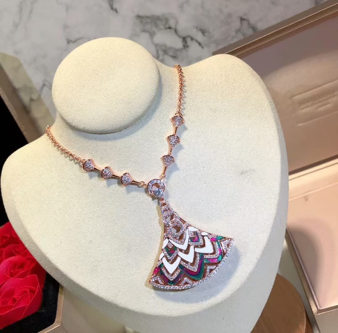 BVL Camouflage Necklace Pink Gold